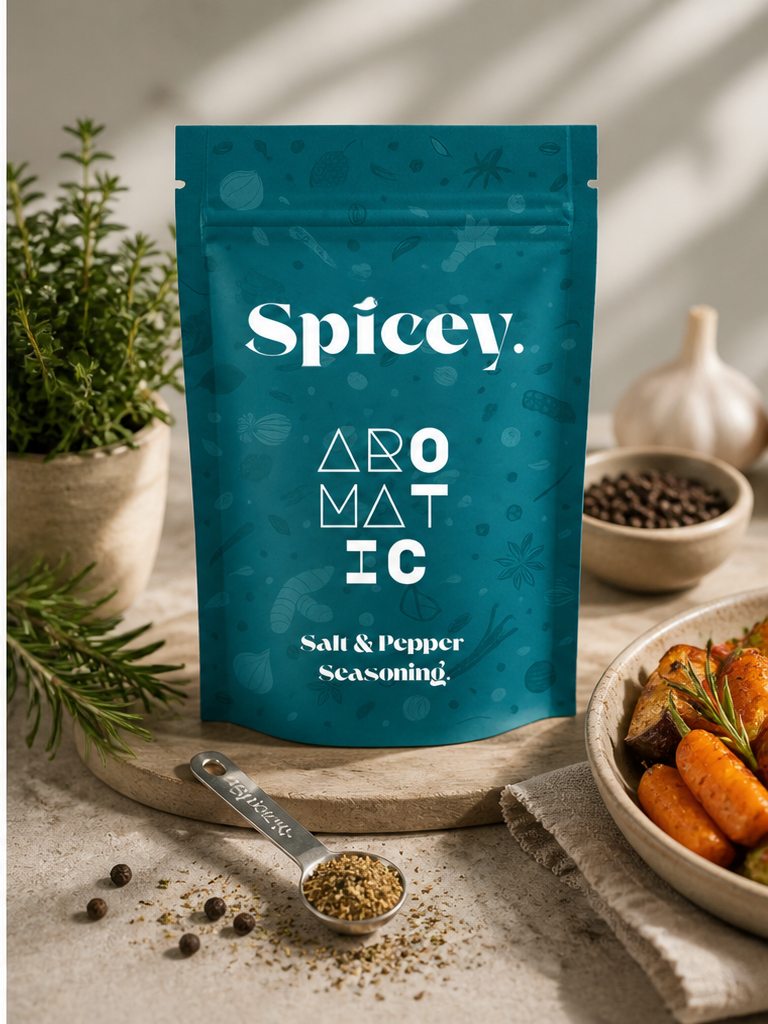 Spicey Aromatic Salt and Pepper seasoning pouch